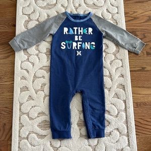 Hurley Toddler Rather Be Surfing Onesie Size 24M